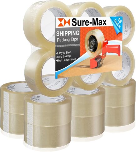 شريط التعبئة Craton Sure -Max Premium 1.8 Mil 330 قدم (110 ياردة) - Clear - 4 حالات (إجمالي 144 لفائف) in Kuwait