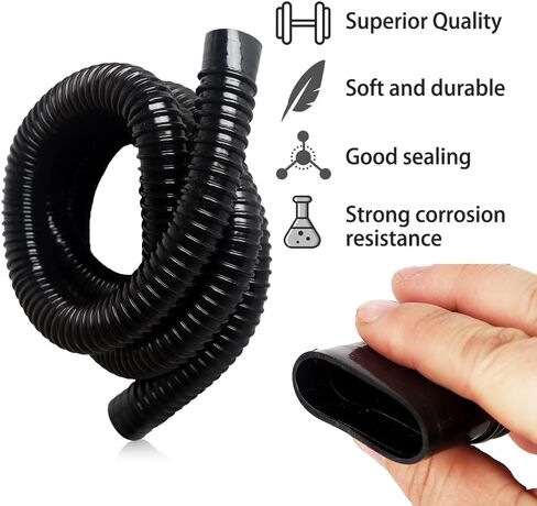 طقم السباكة ديا 1-1/8 بوصة ، مجموعة تركيب خرطوم مضخة بيلج ، خرطوم مضخة بيلج 6.5 قدم ، 2 مشابك من الفولاذ المقاوم للصدأ وتركيب من قبل الهيكل in Kuwait