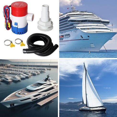 طقم السباكة ديا 1-1/8 بوصة ، مجموعة تركيب خرطوم مضخة بيلج ، خرطوم مضخة بيلج 6.5 قدم ، 2 مشابك من الفولاذ المقاوم للصدأ وتركيب من قبل الهيكل in Kuwait