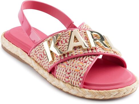 KARL LAGERFELD womens Charla Slingback Espadrille Sandal With Logo in Saudi Arabia