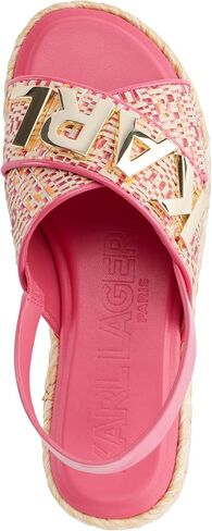 KARL LAGERFELD womens Charla Slingback Espadrille Sandal With Logo in Saudi Arabia