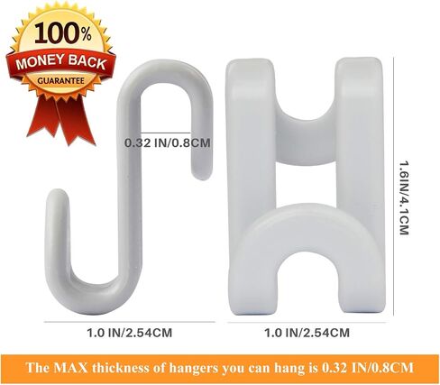 Clothes Hanger Connector Hooks, Mini Cascading Hanger Hooks for Velvet Huggable Hangers, Heavy Duty Space Saving for Closet 60 Pcs Black in Saudi Arabia