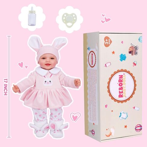 Babeside Baby Dolls Twins - 17 '' لطيف الجسم الناعم واقعية واقعية التوأم دمى الحياة الحقيقية طفلة وصبي مع إكسسوارات لهدايا الأطفال البالغة من العمر 3 سنوات ، تظاهر اللعب ، مجموعة in Kuwait