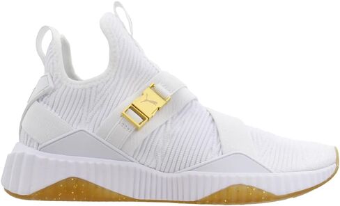 PUMA Women's Defy Mid Sneaker ، Gold Puma White-Metallic Gold ، 9 in Kuwait