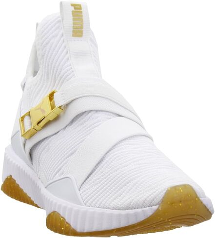 PUMA Women's Defy Mid Sneaker ، Gold Puma White-Metallic Gold ، 9 in Kuwait