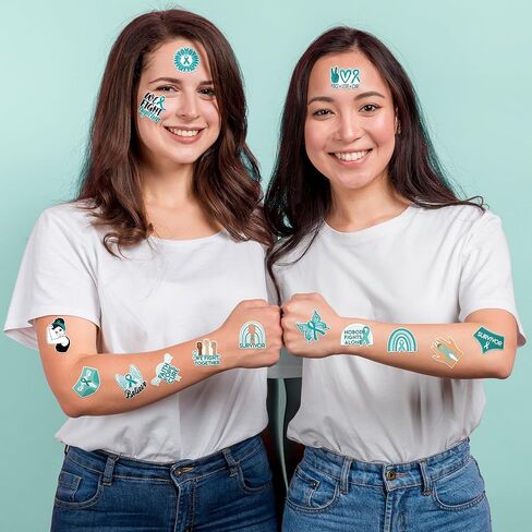 Mental Health Awareness Stickers - 1000pcs(2 Roll)Green Ribbon Mental Health Awareness Month Sticker Rolls Educational Giftwrap Kids' Self-Adhesive bullet journal Scrapbook Waterbottle Laptop in Saudi Arabia