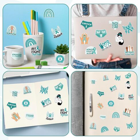 Mental Health Awareness Stickers - 1000pcs(2 Roll)Green Ribbon Mental Health Awareness Month Sticker Rolls Educational Giftwrap Kids' Self-Adhesive bullet journal Scrapbook Waterbottle Laptop in Saudi Arabia