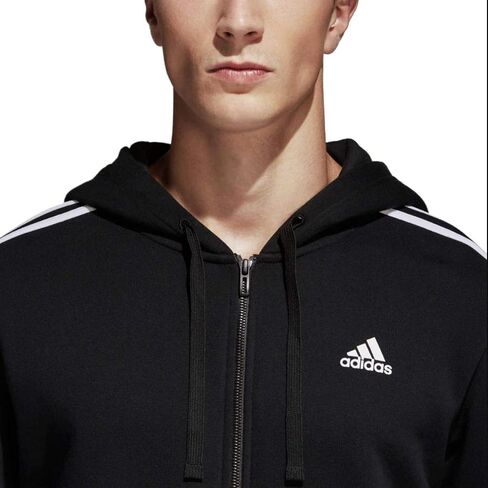 adidas Men's Essentials 3-Stripe Full Zip Fleece Hoodie in Saudi Arabia