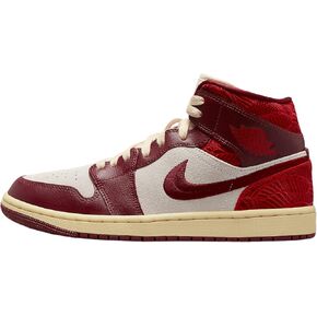 Air Jordan 1 Mid SE Women’s Shoes (FZ3334-100 ، White/Black/White/Team Red) الحجم 8 in Kuwait