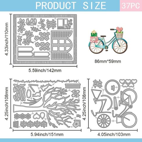 يموت Globleland Tree and Branch Cutcult Cutting لـ DIY Scrapbooking Metal Branch Cut Dies Spring Birds Die Cuts for Card in Kuwait