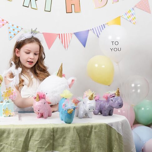 Tezituor 43in Giant Rainbow Pink Unicorn Pillow - Soft, Huggable Plush Toy for Kids & Teens for Birthdays, Christmas, Valentine's Day | Unique Decor for Bedrooms in Kuwait