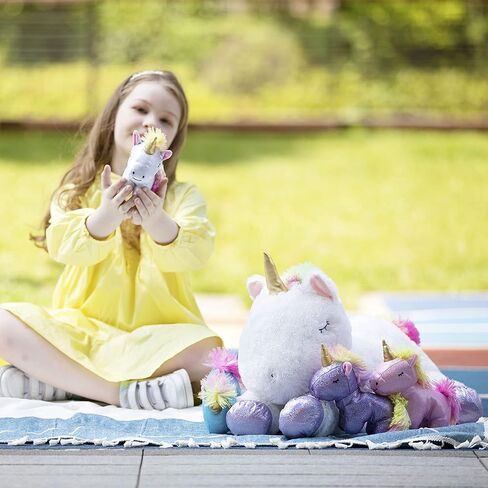 Tezituor 43in Giant Rainbow Pink Unicorn Pillow - Soft, Huggable Plush Toy for Kids & Teens for Birthdays, Christmas, Valentine's Day | Unique Decor for Bedrooms in Kuwait