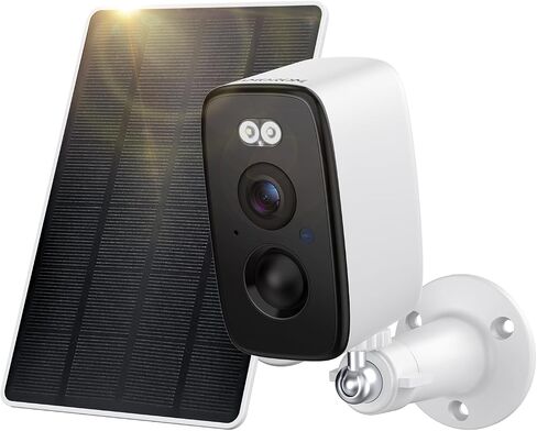 Solar Security Camera Outdoor Wireless, 2K 3MP Color Night Vision, AI Motion Detection with Siren Alarm, IP66 Weatherproof, 2.4GHz WiFi & Smart App Control for Home, Apartment, Office Surveillance in Saudi Arabia