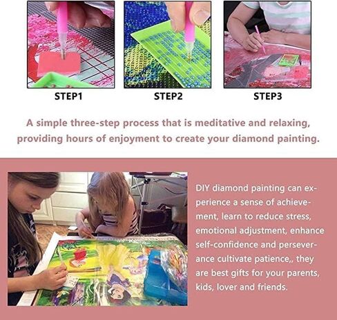 Qiuyegongfang Cow Diamond Art Kits للبالغين ، فني الماس الكامل للمبتدئين ، الحرف الفنية للأحجار الكريمة DIY ، مجموعة الطلاء على الحائط ， مجموعات الطلاء الماس للمبتدئين- 12x16 بوصة in Kuwait