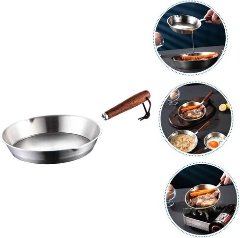 Dollhouse Frying Pan Mini Cooking Pan Tiny Egg Traint Mini House Furniture Photo Booth Props for DIY Doll House Accessories in Kuwait