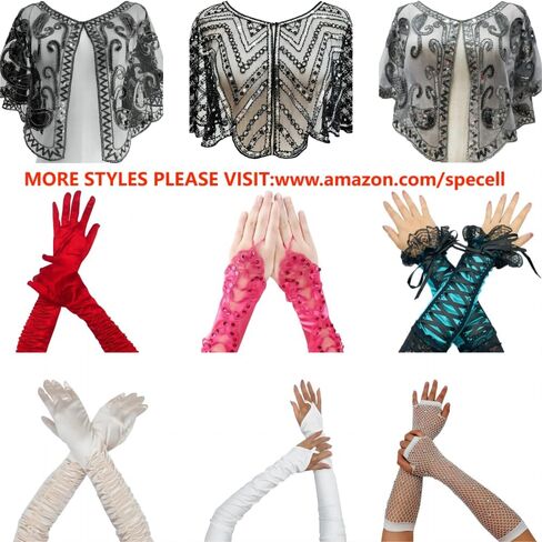 Specell طويل الدانتيل أصابع قفازات النساء أصابع قفازات برباط الزفاف حفل زفاف زي الاكسسوارات الأزهار قفازات الكوع in Kuwait