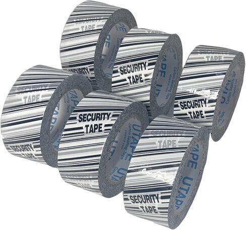 تعبئة العبث واضحة لافتات الأمن الشريط الختم 2 بوصات × 55 ياردة طويلة شحن التغليف الشحن الشحن 6 لفات 330 ياردة شريط قوي لصناديق نقل ومستلزمات متحركة in Kuwait