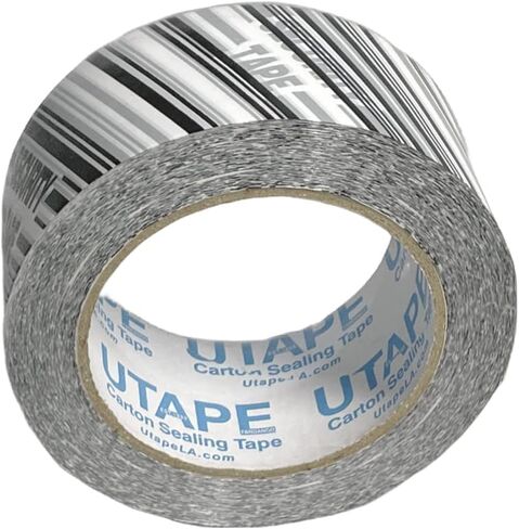 تعبئة العبث واضحة لافتات الأمن الشريط الختم 2 بوصات × 55 ياردة طويلة شحن التغليف الشحن الشحن 6 لفات 330 ياردة شريط قوي لصناديق نقل ومستلزمات متحركة in Kuwait