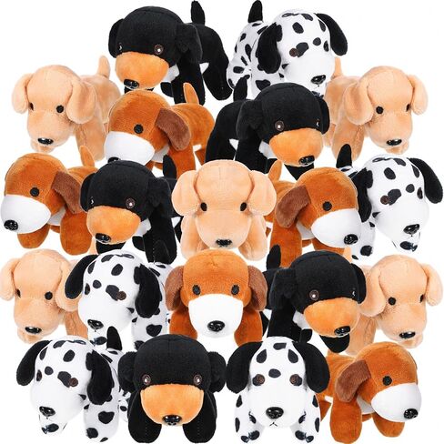 Sosation 20 Pcs Mini Plush Stuffed Puppy Bulk Graduation Party Favor Gift Toy Soft Plush Dog for Easter Goodie Bag Fillers Kids Student Baby Shower Birthday Back to School Carnival Prize in Saudi Arabia