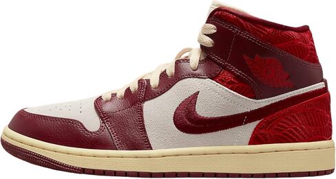Air Jordan 1 Mid SE Women’s Shoes (FZ3334-100 ، White/Black/White/Team Red) الحجم 8 in Kuwait