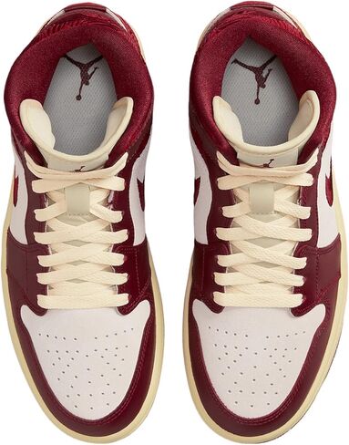 Air Jordan 1 Mid SE Women’s Shoes (FZ3334-100 ، White/Black/White/Team Red) الحجم 8 in Kuwait