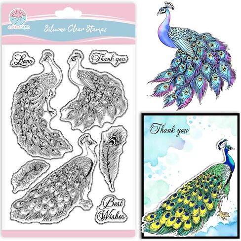 GLOBLELAND Mallard Duck Clear Stamps for Scrapbooking Reeds Greetings Silicone Stamps Animal Bird Transparent Stamp for Card Making DIY Embossing Journaling in Kuwait