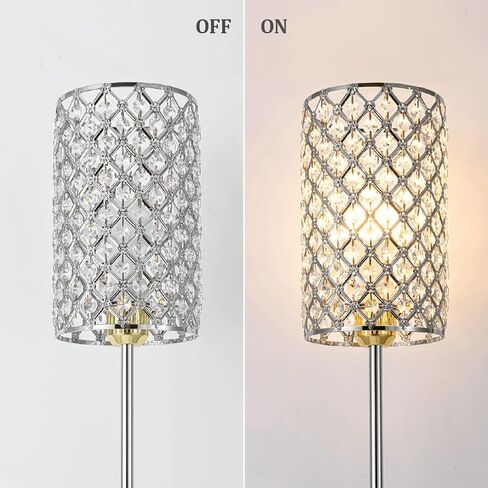 Crystal Floor Lamp with Remote Control, Smart Rose Gold Floor Lamps for Living Room with Bulb Included, Crystal Standing Lamp Rose Gold Home Décor Floor Lamp for Bedroom in Saudi Arabia