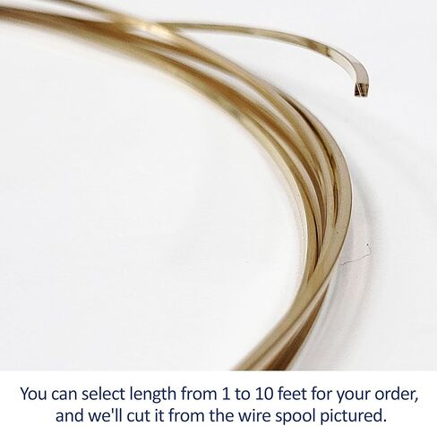 20 مقياسًا ، مربعًا ، نصف صلب ، 14/20 سلك مملوء بالذهب الأصفر - 5 أقدام - لفن المجوهرات من Wizart in Kuwait