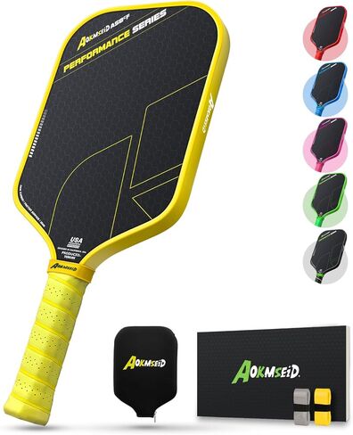 AKs Performance Series Pickleball Paddles - Toray T700 Carbon Carbon Carbon Pickleball Paddle مع سطح الاحتكاك المادي ، لبوليمر قوي 16 مم ، لقطات تحكم جيدة وتدور ، USAPA معتمدة in Saudi Arabia