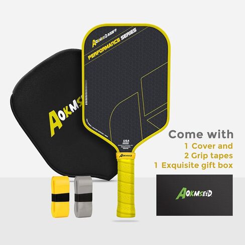 AKs Performance Series Pickleball Paddles - Toray T700 Carbon Carbon Carbon Pickleball Paddle مع سطح الاحتكاك المادي ، لبوليمر قوي 16 مم ، لقطات تحكم جيدة وتدور ، USAPA معتمدة in Saudi Arabia