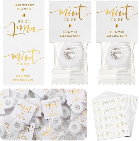 Marspark 200 PCS Mint to be stickers bulk wedding favors تسميات الزفاف النعناع ملصقات الزفاف دش الضيوف in Saudi Arabia