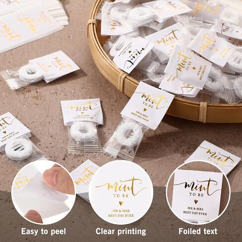 Marspark 200 PCS Mint to be stickers bulk wedding favors تسميات الزفاف النعناع ملصقات الزفاف دش الضيوف in Saudi Arabia
