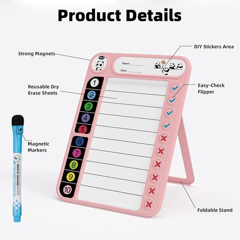 Black Acrylic Magnetic Calendar for Fridge, 2-Pack Monthly & Weekly Dry Erase Calendar Magnet Planning Board Set for Refrigerator/Wall/Glass/Kitchen, Includes 7 Colorful Markers, 17"x12" in Kuwait