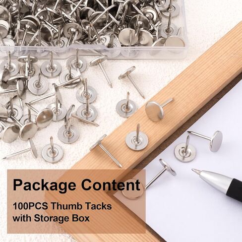 100pcs إبهام المعادن ، دبابيس دفع رأس مسطحة للخدمة الشاقة ، مواد تنجيد لتثبيت الصور ملاحظات زينة الجدار ديكور المنزل- البرونزية in Saudi Arabia