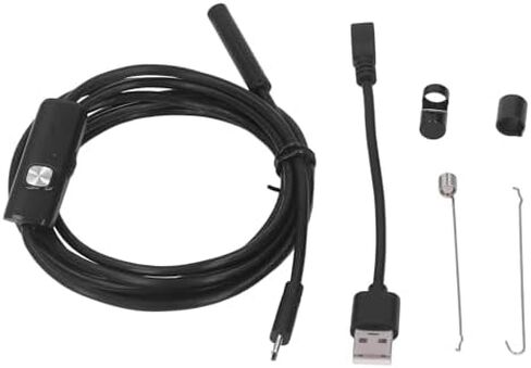 منظار Topincn USB الصناعي مع 6 مصابيح LED كاميرا الأنابيب -7 مم لقياس الأنابيب ، وصيانة السيارة وتثبيت الأثاث (1M) (2M) in Saudi Arabia