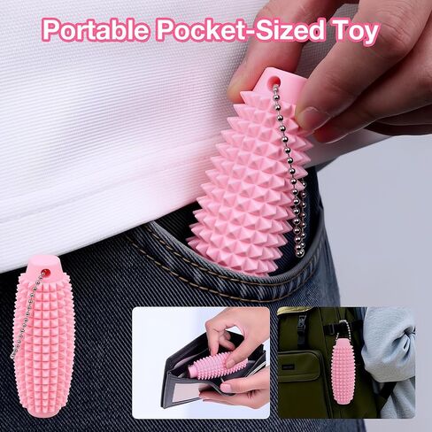 2pcs القليل من ألعاب التململ للبالغين ، و spiky spiky 3d pain pain lead -key -keychain for exiety refiet in Saudi Arabia
