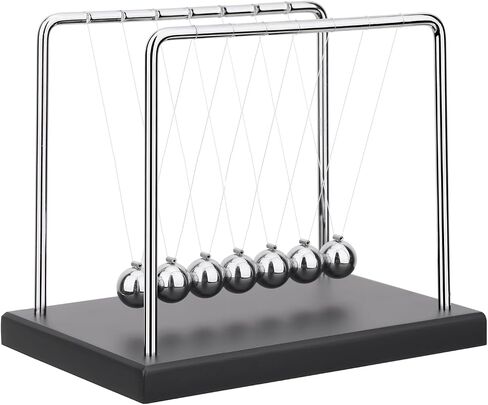 QLKUNLA Newtons Cradle Balance Balls Science Physics Gadget Desktop Decoration Kinetic Motion Toy for Home and Office(Beech) in Saudi Arabia