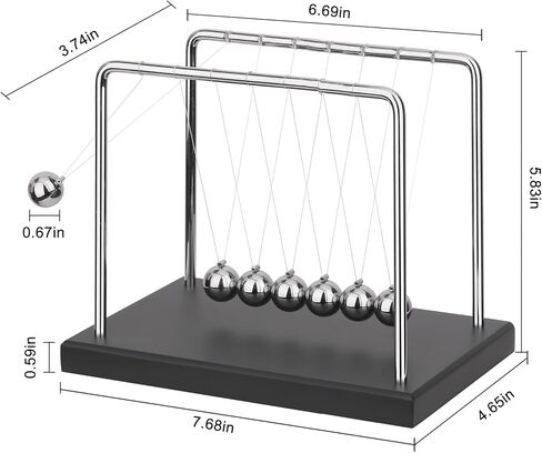 QLKUNLA Newtons Cradle Balance Balls Science Physics Gadget Desktop Decoration Kinetic Motion Toy for Home and Office(Beech) in Saudi Arabia
