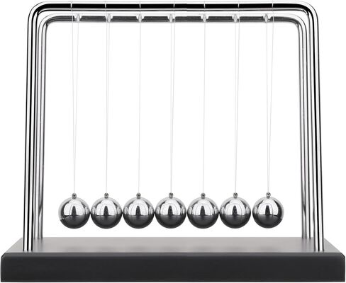 QLKUNLA Newtons Cradle Balance Balls Science Physics Gadget Desktop Decoration Kinetic Motion Toy for Home and Office(Beech) in Saudi Arabia