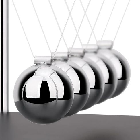 QLKUNLA Newtons Cradle Balance Balls Science Physics Gadget Desktop Decoration Kinetic Motion Toy for Home and Office(Beech) in Saudi Arabia