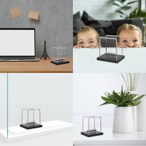 QLKUNLA Newtons Cradle Balance Balls Science Physics Gadget Desktop Decoration Kinetic Motion Toy for Home and Office(Beech) in Saudi Arabia