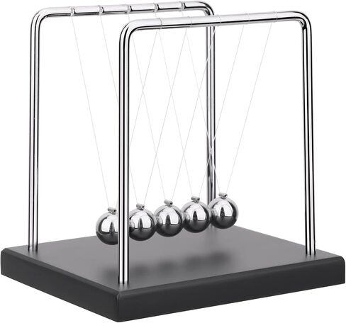 QLKUNLA Newtons Cradle Balance Balls Science Physics Gadget Desktop Decoration Kinetic Motion Toy for Home and Office(Beech) in Saudi Arabia