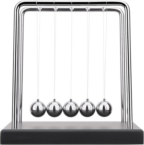 QLKUNLA Newtons Cradle Balance Balls Science Physics Gadget Desktop Decoration Kinetic Motion Toy for Home and Office(Beech) in Saudi Arabia