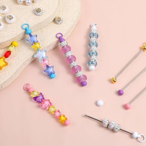50pcs قضبان مفاتيح مفتاح قابلة للخرز الفارغة بالمعادن المعدنية DIY بؤرة مفتاح السلسلة السحرية التي تصنع اللوازم القابلة للخرز باركات مفاتيح القضبان للملحقات لتصنيع مجوهرات DIY القلادة ، من السهل فصلها in Kuwait
