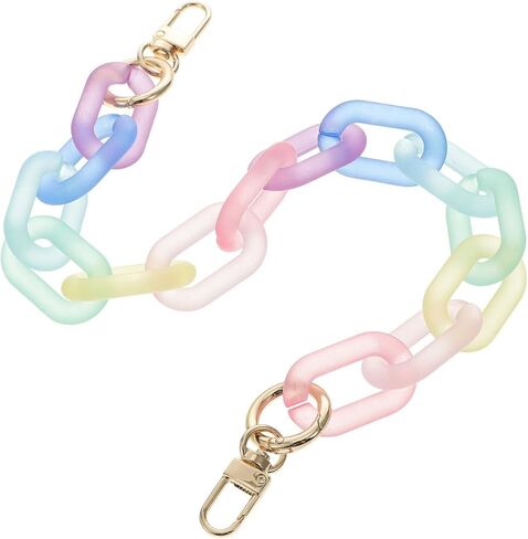 VALICLUD Acrylic Handbag Strap Colorful Rainbow Purse Replacement Chian Crossbody Shoulder Replacement Strap in Kuwait