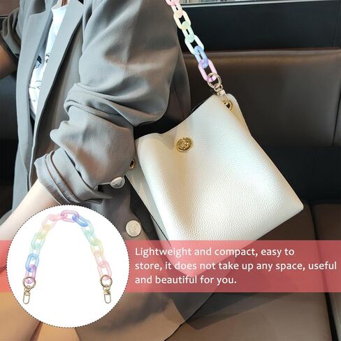VALICLUD Acrylic Handbag Strap Colorful Rainbow Purse Replacement Chian Crossbody Shoulder Replacement Strap in Kuwait