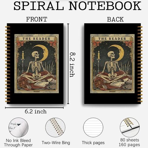 Witch Journal, the Witch Tarot Journal Notebook, Witchy Gifts, Witch Stuff, Witchy Gifts for Women, Gifts for Tarot Lovers, Magical Cottagecore Witch Spiral Notebook 5.5x8.3 Inch in Saudi Arabia