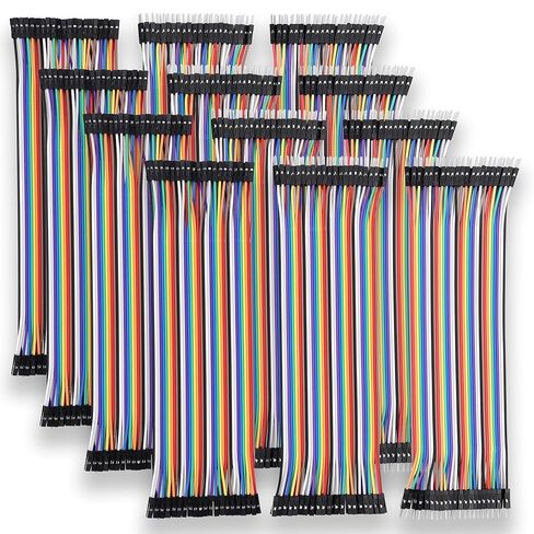 120pcs breadboard dupont kit مع دبابيس تغيير بين الجنسين 2.54 ملم-40 نقطة من الذكور إلى الإناث ، m-m ، f-f الأسلاك لمشاريع Arduino ESP32 مع صندوق التخزين in Kuwait