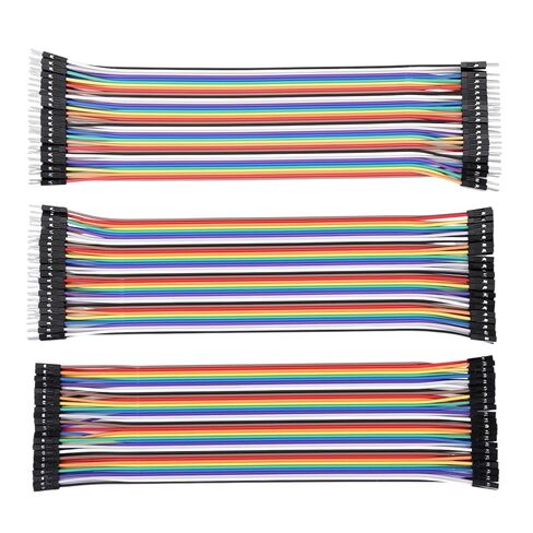 120pcs breadboard dupont kit مع دبابيس تغيير بين الجنسين 2.54 ملم-40 نقطة من الذكور إلى الإناث ، m-m ، f-f الأسلاك لمشاريع Arduino ESP32 مع صندوق التخزين in Kuwait