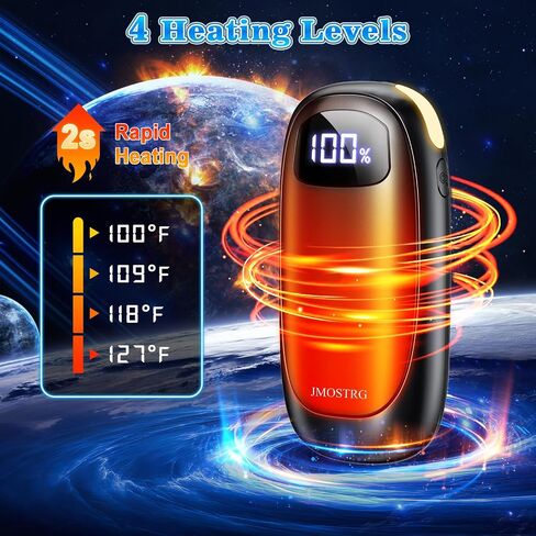 Hand Warmers Rechargeable - 2 Pack Electric Hand Warmers 14000mAh, 16 Hrs Warmth Dual-Sided Heating Max 131℉, 4 Heating Levels Battery Operated Pocket Heater for Raynauds, Hunting, Golf, Camping in Saudi Arabia